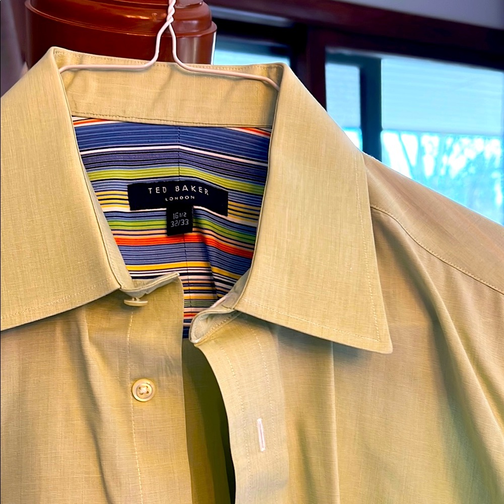 Ted Baker Men's Yellow Shirt
